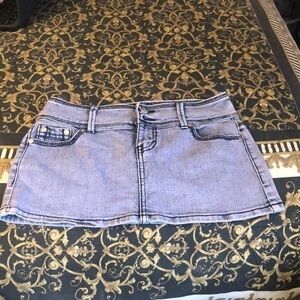 Jean mini skirt